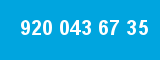 920 043 67 35 920 043 67 35